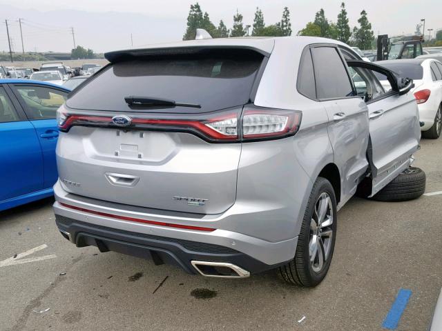 2FMPK4AP0HBC26945 - 2017 FORD EDGE SPORT SILVER photo 4