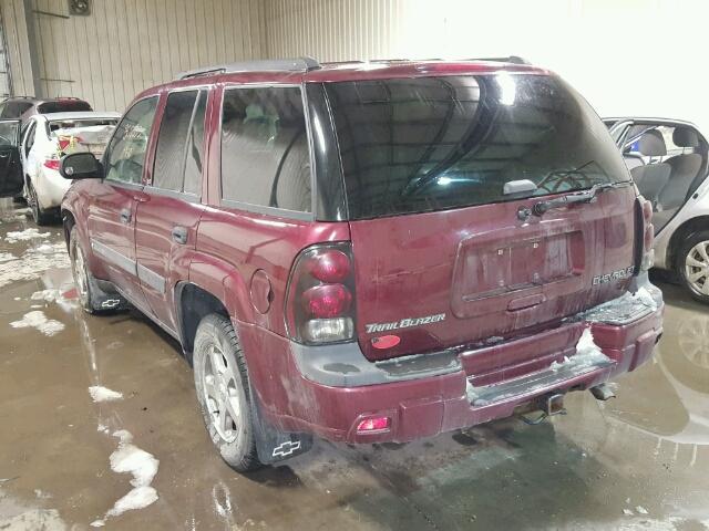 1GNDT13S342301472 - 2004 CHEVROLET TRAILBLAZE RED photo 3