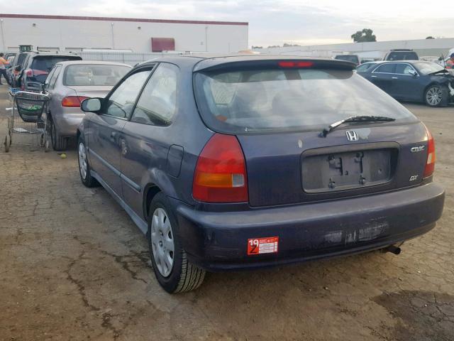 2HGEJ6349WH106599 - 1998 HONDA CIVIC DX BLUE photo 3