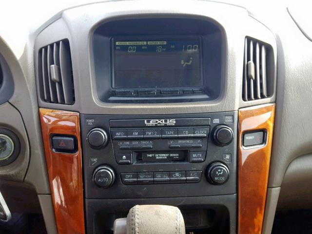 JT6GF10UXY0061798 - 2000 LEXUS RX 300 GRAY photo 9