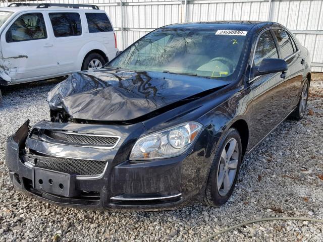 1G1ZC5EU8BF383427 - 2011 CHEVROLET MALIBU 1LT BLACK photo 2