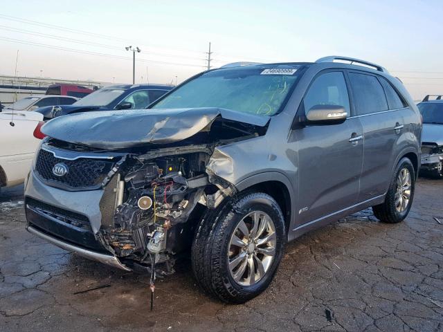 5XYKWDA2XBG150855 - 2011 KIA SORENTO SX GRAY photo 2