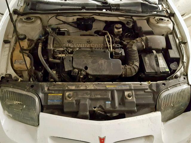 1G2JD12T327191207 - 2002 PONTIAC SUNFIRE GT WHITE photo 7