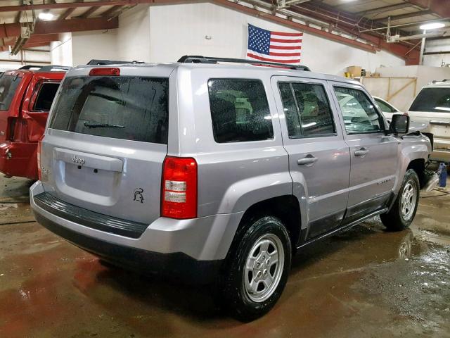 1C4NJRBB6GD595056 - 2016 JEEP PATRIOT SP GRAY photo 4