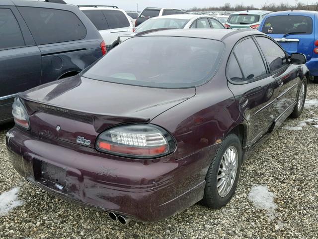 1G2WR52122F265722 - 2002 PONTIAC GRAND PRIX BURGUNDY photo 4