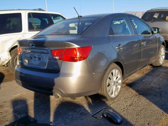 KNAFW4A34B5407802 - 2011 KIA FORTE SX GRAY photo 4