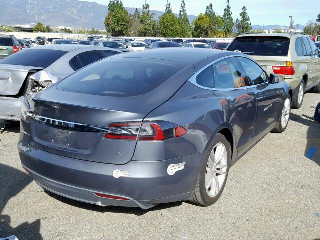 5YJSA1CG2DFP22341 - 2013 TESLA MODEL S GRAY photo 4