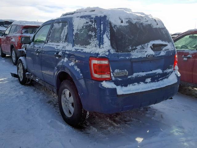 1FMCU9DG3AKC23308 - 2010 FORD ESCAPE XLT BLUE photo 3