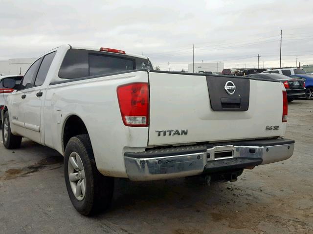 1N6BA07G38N300605 - 2008 NISSAN TITAN XE WHITE photo 3