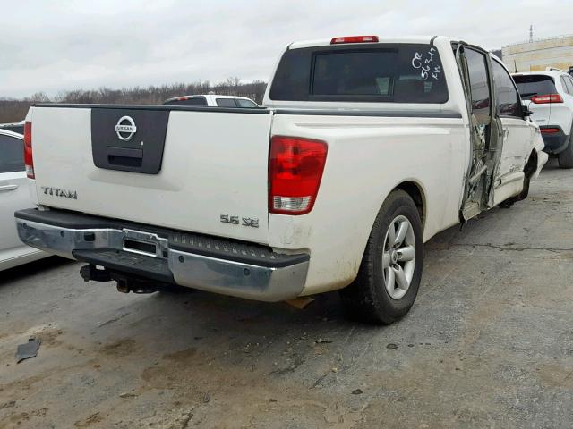 1N6BA07G38N300605 - 2008 NISSAN TITAN XE WHITE photo 4