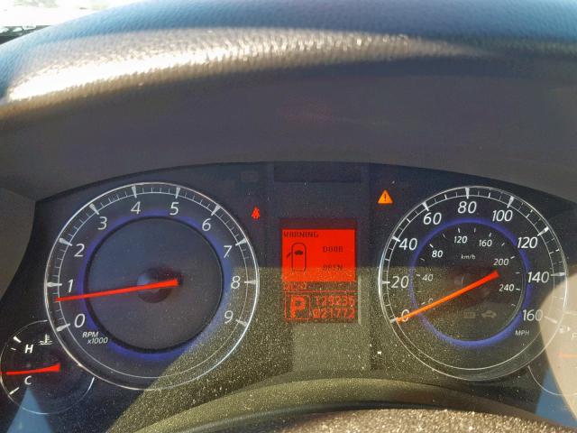 JNKAJ09F28M358678 - 2008 INFINITI EX35 BASE BLACK photo 8