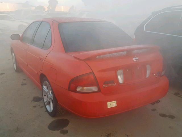 3N1AB51A42L729923 - 2002 NISSAN SENTRA SE- RED photo 3