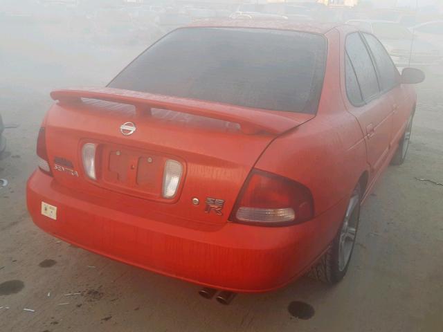 3N1AB51A42L729923 - 2002 NISSAN SENTRA SE- RED photo 4