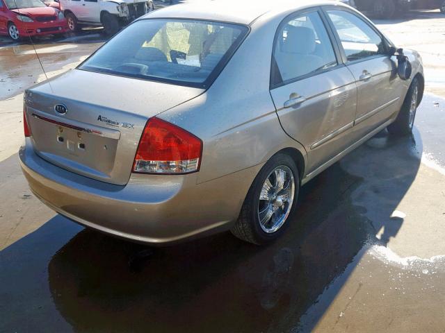 KNAFE121085503496 - 2008 KIA SPECTRA EX GOLD photo 4