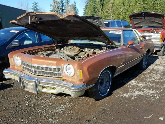 1H57U5Z430877 - 1975 CHEVROLET MONTE CARL BROWN photo 2