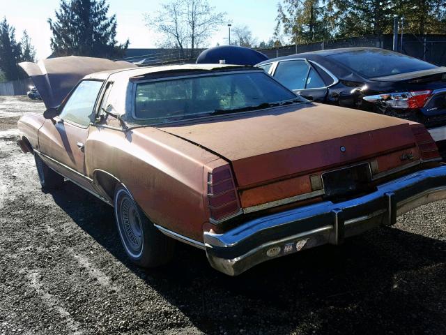 1H57U5Z430877 - 1975 CHEVROLET MONTE CARL BROWN photo 3