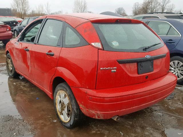 1FAHP37N87W339944 - 2007 FORD FOCUS ZX5 RED photo 3