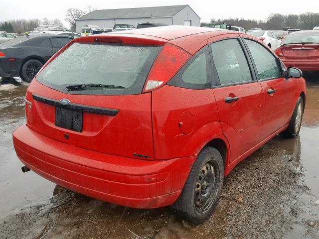 1FAHP37N87W339944 - 2007 FORD FOCUS ZX5 RED photo 4