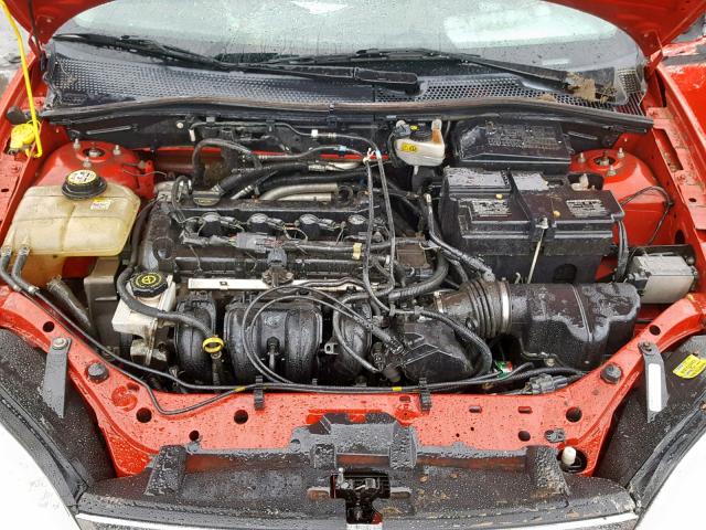 1FAHP37N87W339944 - 2007 FORD FOCUS ZX5 RED photo 7