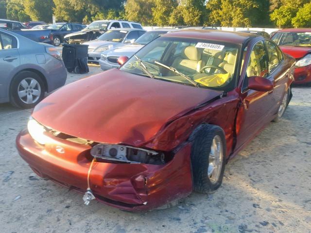 1G3NF52E2YC429791 - 2000 OLDSMOBILE ALERO GLS BURGUNDY photo 2