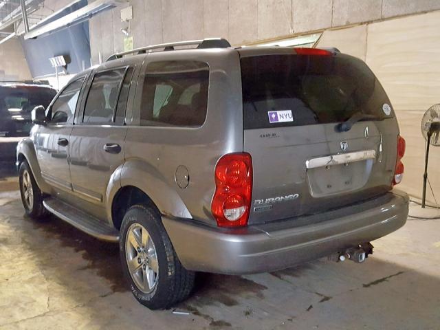 1D8HB58N76F157302 - 2006 DODGE DURANGO LI GRAY photo 3