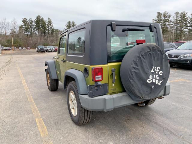 1J4FA24118L602349 - 2008 JEEP WRANGLER X GREEN photo 3