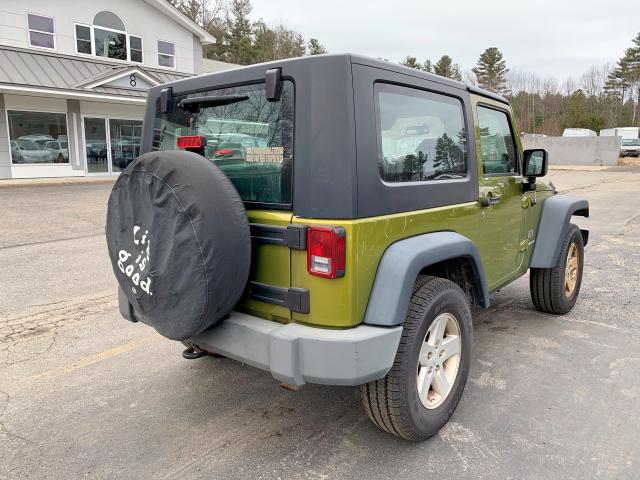 1J4FA24118L602349 - 2008 JEEP WRANGLER X GREEN photo 4