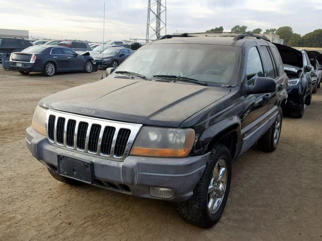 1J4GW48N2YC115563 - 2000 JEEP GRAND CHER BLACK photo 2