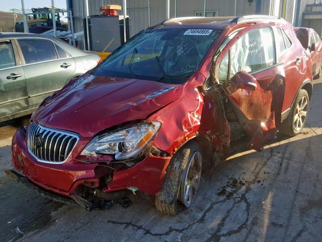 KL4CJCSB9FB244487 - 2015 BUICK ENCORE RED photo 2