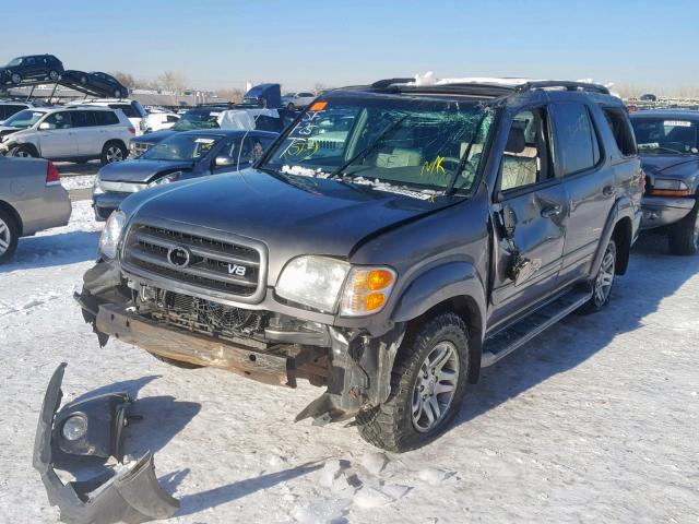 5TDBT48A63S194846 - 2003 TOYOTA SEQUOIA LI GRAY photo 2