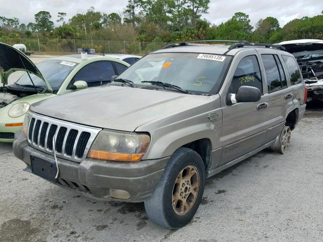 1J4G258S5XC710347 - 1999 JEEP GRAND CHER GOLD photo 2