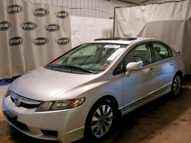 2HGFA1F93AH315621 - 2010 HONDA CIVIC EXL SILVER photo 2