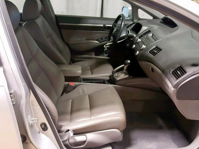 2HGFA1F93AH315621 - 2010 HONDA CIVIC EXL SILVER photo 5