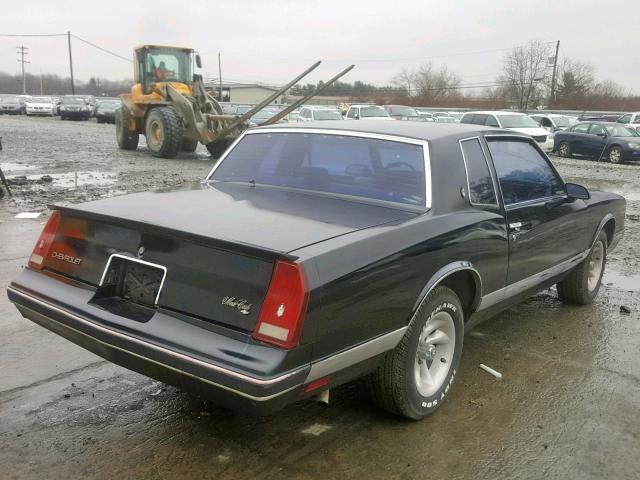 1G1GZ11Z3HP155581 - 1987 CHEVROLET MONTE CARL BLACK photo 4