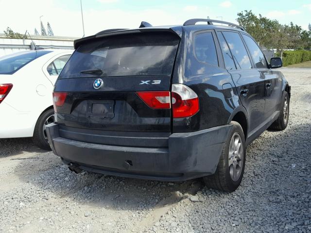 WBXPA73475WC47187 - 2005 BMW X3 2.5I BLACK photo 4