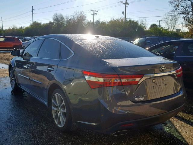 4T1BK1EB8FU192526 - 2015 TOYOTA AVALON XLE GRAY photo 3