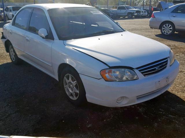 KNAFB121135220638 - 2003 KIA SPECTRA BA WHITE photo 1