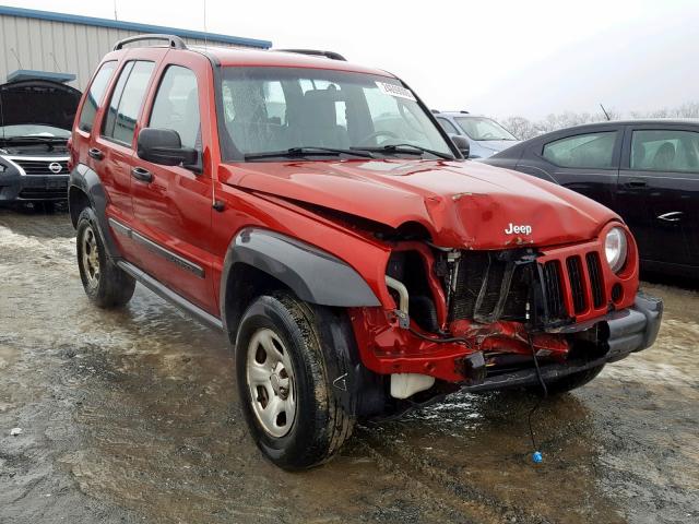 1J8GL48K36W264654 - 2006 JEEP LIBERTY SP წითელი ფოტო 1