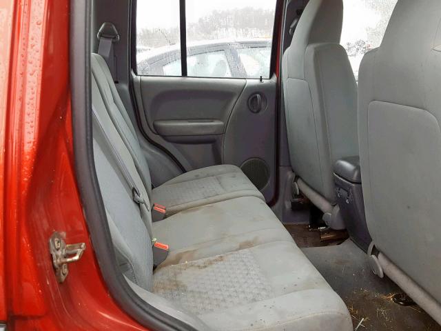 1J8GL48K36W264654 - 2006 JEEP LIBERTY SP წითელი ფოტო 6