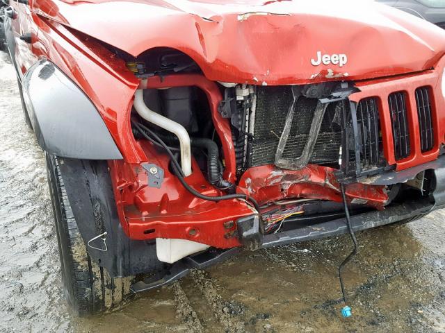 1J8GL48K36W264654 - 2006 JEEP LIBERTY SP წითელი ფოტო 9