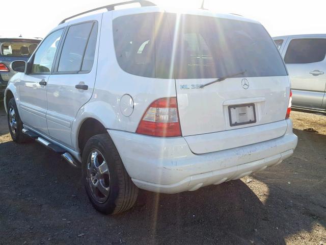 4JGAB54E53A392551 - 2003 MERCEDES-BENZ ML 320 WHITE photo 3