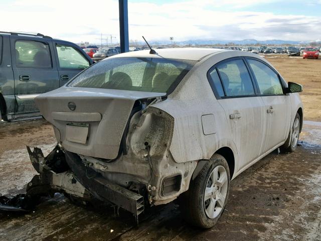 3N1AB61E38L614909 - 2008 NISSAN SENTRA 2.0 WHITE photo 4