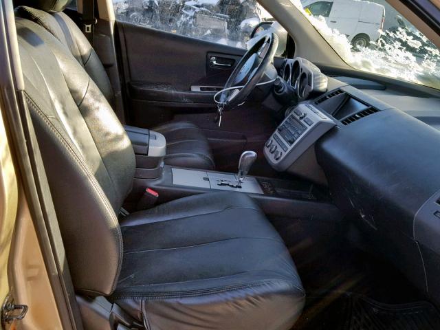 JN8AZ08W77W640222 - 2007 NISSAN MURANO SL TAN photo 5