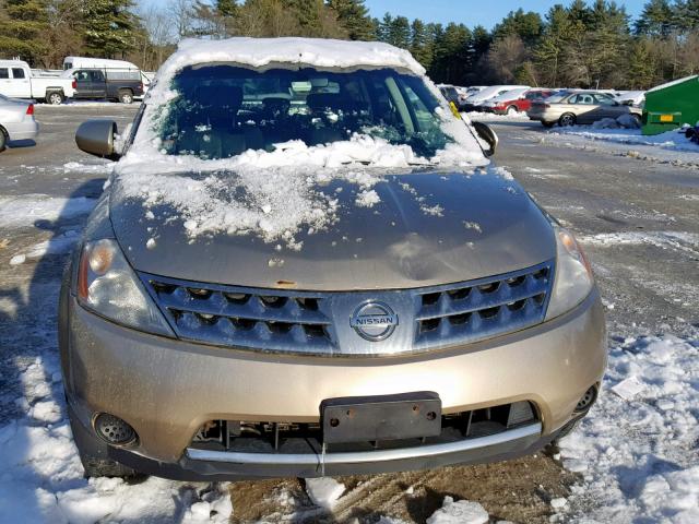 JN8AZ08W77W640222 - 2007 NISSAN MURANO SL TAN photo 9