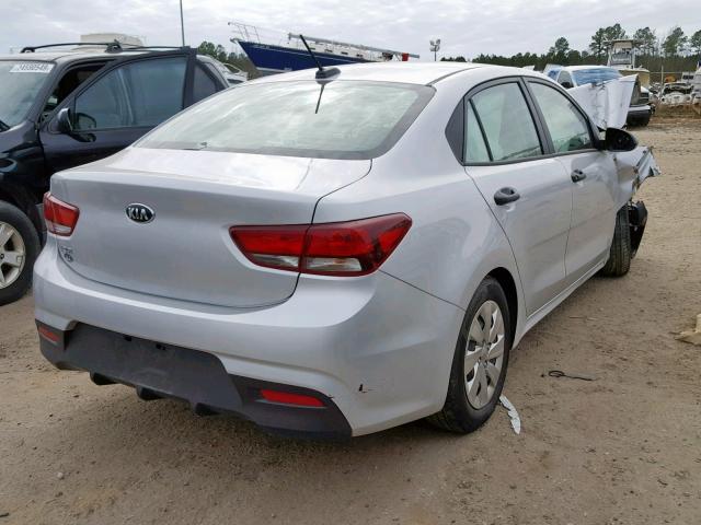 3KPA24AB0JE061461 - 2018 KIA RIO LX SILVER photo 4