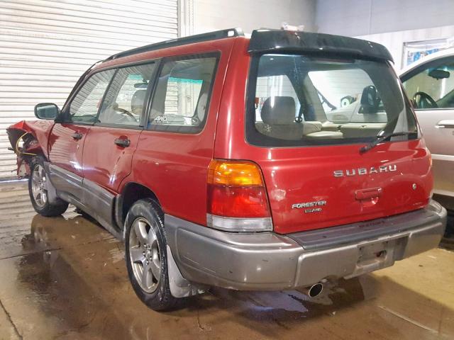 JF1SF6552XH744845 - 1999 SUBARU FORESTER S RED photo 3