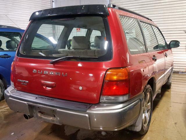 JF1SF6552XH744845 - 1999 SUBARU FORESTER S RED photo 4