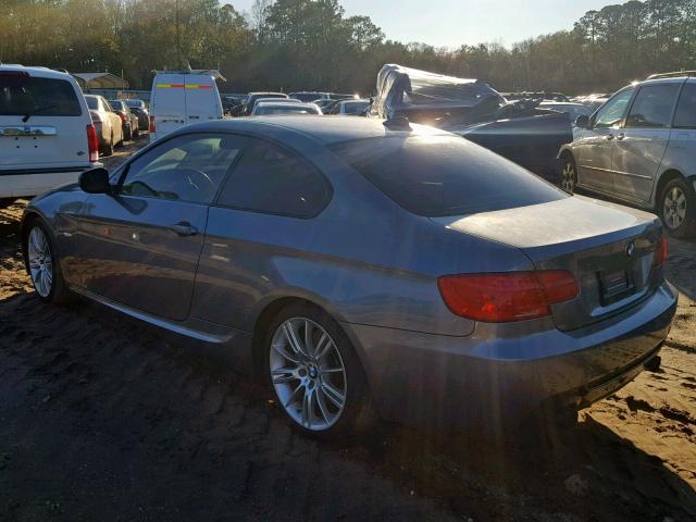 WBAKG7C53BE598303 - 2011 BMW 335 I GRAY photo 3