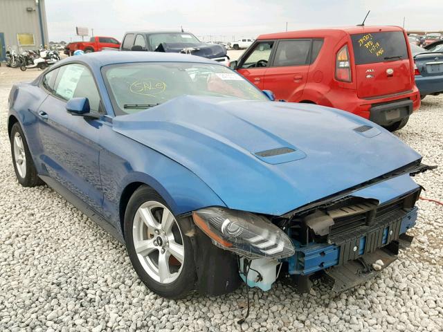 1FA6P8TH6J5108445 - 2018 FORD MUSTANG BLUE photo 1