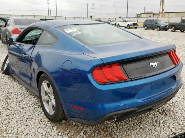 1FA6P8TH6J5108445 - 2018 FORD MUSTANG BLUE photo 3